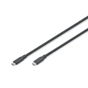 DIGITUS USB 3.2 kabel Tip C - C Silikon St/St 2m črn