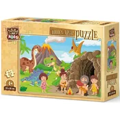 Art puzzle Lesena sestavljanka Družina kamene dobe 25 kosov