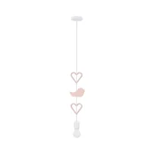 Heart Bh Pendant Lamp 1X20W E27 Iq Kids Pink