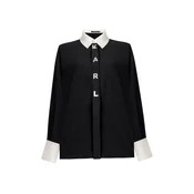 Karl Lagerfeld Bluza črna/bela