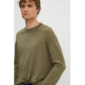 Volnen pulover ZADIG&VOLTAIRE moški, zelena barva, KMSW00712