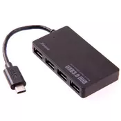 Xwave USB 3.0 HUB 4-PORT (Type C to1 xUSB3.0+3 xUSB2.0), kabl 13cm ( HUB C241 )