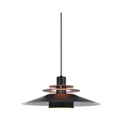 Halo Design 744503 - Luster na sajli RIVOLI 1xE27/40W/230V precnik 50 cm crna/bakrena
