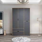 Hanah home Ormar Elina 140x208x52cm Antracit-Bež