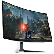 Monitor Dell 86,4 cm (34,0) AW3225QF 3840x2160 Curved Gaming 240Hz OLED 0,03ms 2xHDMI DisplayPort USB-C 2xUSB3.2 HAS Zvočniki 3H sRGB99% FreeSync Premium G-Sync Compatible HDR400 Alienware