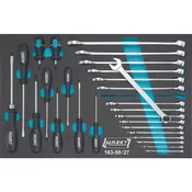 Hazet Komplet orodja Hazet - obročni/viličasti ključi, izvijači, 163-58/27