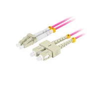 shumee Optični patchcord Lanberg MM LC/UPC-SC/UPC DUPLEX 3.0MM OM4 50/125 LSZH 1m vijoličen