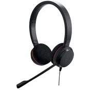 Jabra EVOLVE 20 MS Stereo USB Headband, Noise cancelling, USB connector, with mute-button and volume control on the cord, with foam ear cushion, Microsoft optimized (4999-823-109)