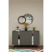 HANAH HOME Konzola Anka 120 Anthracite Silver