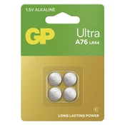 Baterija GP Ultra gumbna alkalna LR44 A76U 4 blister 4/1