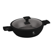 Berlingerhaus Globoka ponev s titanovo površino BH-8185 with lid 28 cm Matte Black Collection
