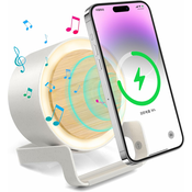 Generic Nočna lučka zvočnika za brezžično polnjenje, Bluetooth zvočnik 3 v 2,, (21127442)