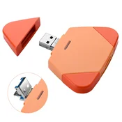 INF 3-v-1 magnetni odklopni čitalec SD/TF kartic za iPhone in iPad Orange, (5000282780)