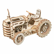 RoboTime 3D Lesena mehanska sestavljanka Traktor
