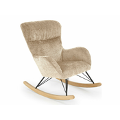 Stolica za ljuljanje Houston 1594 (Beige) Beige, 92x77x106cm, Tkanina, Drvene, Metal, Laminirani iveral
