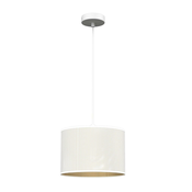 Luster na sajli LOFT SHADE 1xE27/60W/230V precnik 25 cm bela/zlatna