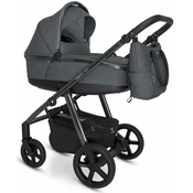 Espiro Otroški voziček Next UP - komplet 2v1 z možnostjo 3v1 | Chrome 607 Grey Shades