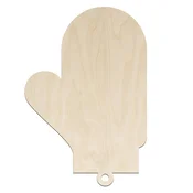 shumee Lesena kroglica Glove 10 cm obešalnik za božično drevo DIY okraski 10 kosov