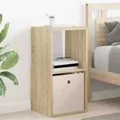 vidaXL Nočna omarica Sonoma hrast 35 x 32 x 68,5 cm Konstruiran les