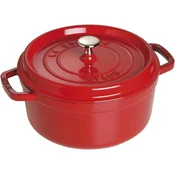 Staub STAUB lonec za počasi kuhanje iz litega železa, okrogel, za 3-4 osebe, češnjevo rdeč