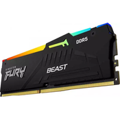 Kingston Fury Beast RAM pomnilnik, 32 GB, 5600 MT/s, DDR5, CL40, XML, RGB, 1 kos (KF556C40BBA-32)