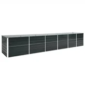Povišena vrtna gredica pocincani celik 480x80x77 cm antracit