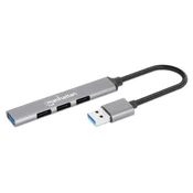 USB HUB 4port Manhattan 168427 3.0/3xUSB 2.0 480Mbps/1xUSB 3.0 5Gbps/sivi