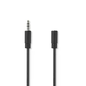 Nedis Stereoljudkabel | 3,5 mm Hane | 3,5 mm Hona | ponikljana | 2,00 m | Rund | Svart | Lada