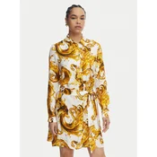 Versace Jeans Couture Srajčna obleka 80HAO911 NS757 Bela Relaxed Fit