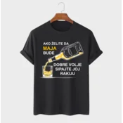MAFIMI Ženska majica Ako želite da budem dobre volje, Crna