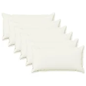 Vidaxl Prevleka za blazino 6 kos HOUTEN Bela 40 x 70 cm Lažni lanu