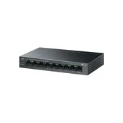 TP-LINK_ LS109P(UN) 9-Port 10/100Mbps Desktop Switch sa 8-Portova PoE+