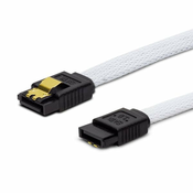 SAVIO Kabel SATA III 30cm pleteni beli