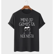 MAFIMI Majica Meni od gemista nije nista, Crna