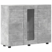 Vidaxl Strani šal Betonsko siva 55.5 x 29 x 100 cm Konstruiran les