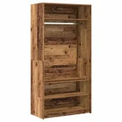 Vidaxl Garderobna omara starinski les 100x50x200 cm inženirski les
