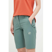 Kratke outdoor hlače Mammut Runbold boja: zelena, glatki materijal, srednje visoki struk