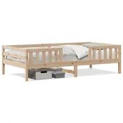 shumee vidaXL Posteljni okvir brez vzmetnice 75x190 cm masiven borov les