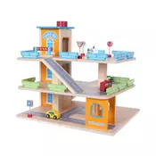Eco Toys Drvena garaža sa stazom i liftom 1085