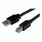 StarTech.com 15m / 50 ft Active USB 2.0 A to B Cable - Long 15 m USB Cable - 50 ft USB Printer Cable - 1x USB A (M), 1x USB B (M) - Black (USB2HAB50AC) - USB cable - USB Type B to