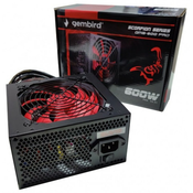 GEMBIRD GMB-600-PRO napajanje 600W 80+ BRONZE, PFC,12cm FAN, 20+4pin, 2x4pin,2x 6+2pin, 5xSATA,2xIDE