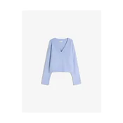 Bershka Pulover svetlo modra