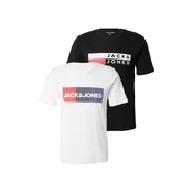 JACK & JONES Majica JWHCORP temno modra/rdeča/črna/bela