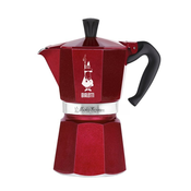 NEW Bialetti - Deco Glamour - Moka Express 6tz Rdeča
