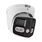 BCS BCS-L-PEIP2X4FCR2L2-Ai1 IP dome kamera 8MP s panoramskim pogledom in NightColor tehnologijo