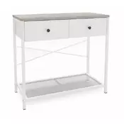 KONZOLNI STO 73/80/38 cm bela, sonoma hrast