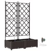 Vrtna saksija 2 pcs Smeda 80 x 40 x 126 cm Plastika