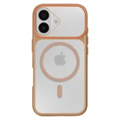 AVIZAR MagSafe ovitek za iPhone 16, dvomaterialna zaščita, trda hrbtna stran, Rjava, (5000190399)