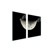 shumee STEKLENI KROŽNIK IN DESKA ZA REZANJE 100x52 MOON