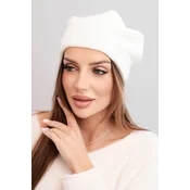 Ženska klasična volnena kapa Kesi K420 ecru